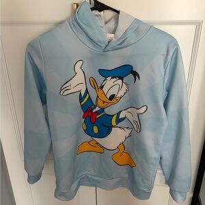 Light Blue Donald Duck Graphic Hoodie